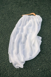 White Chain Tassels Dupatta